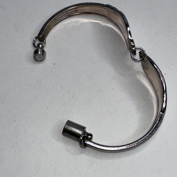 Flatware Remembrance Bracelet Magnet Clasp Rogers Silverplate Flower 7" - Picture 6 of 9